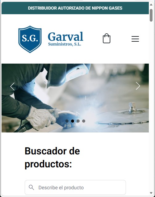 Pantallazo de web adaptada a tamaño móvil